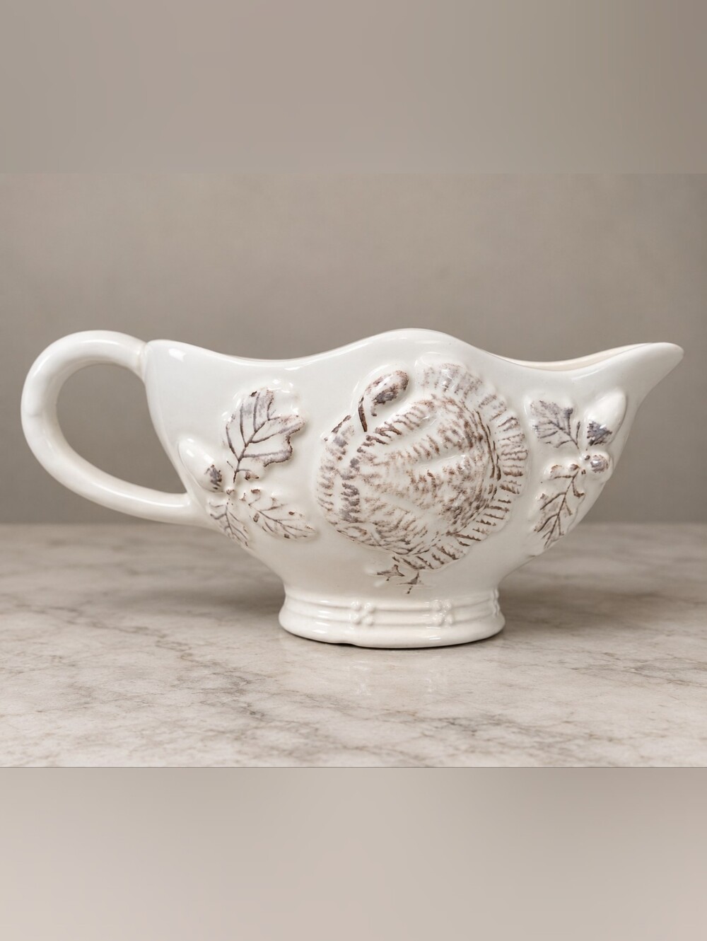 Bordallo Pinheiro Turkey Gravy Boat Portugal Thanksgiving Serveware